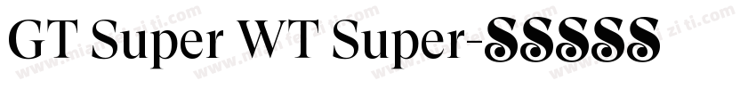 GT Super WT Super字体转换